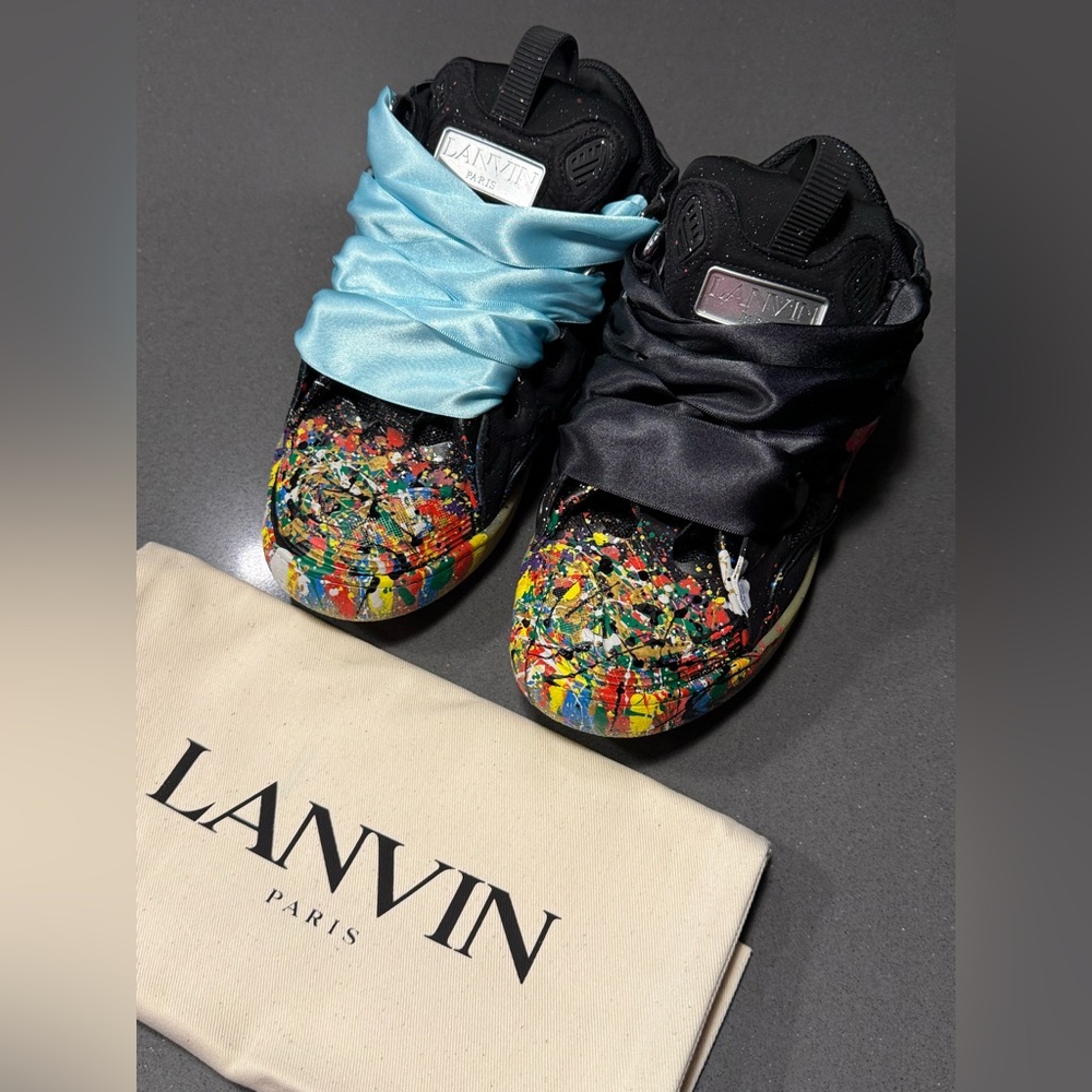 Gallery Dept. x Lanvin Wmns Curb Light Sneakers Paint Drip SZ 38EU BRAND NEW